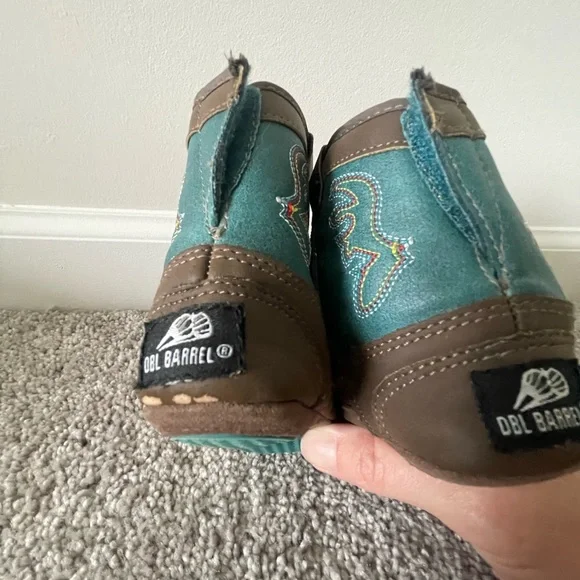 DBL Barrel Infant Open Range Baby Bucker Western Cowboy Boots Brown size infant - Picture 3 of 4